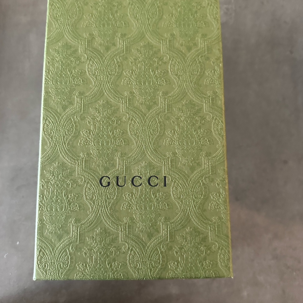 Green Gucci Box with Embossed Floral Design - Mint Condition